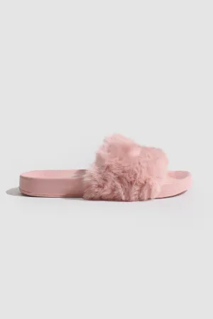 Fur Strap Lightweight Sliders