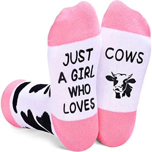 Girls Cow Socks Series