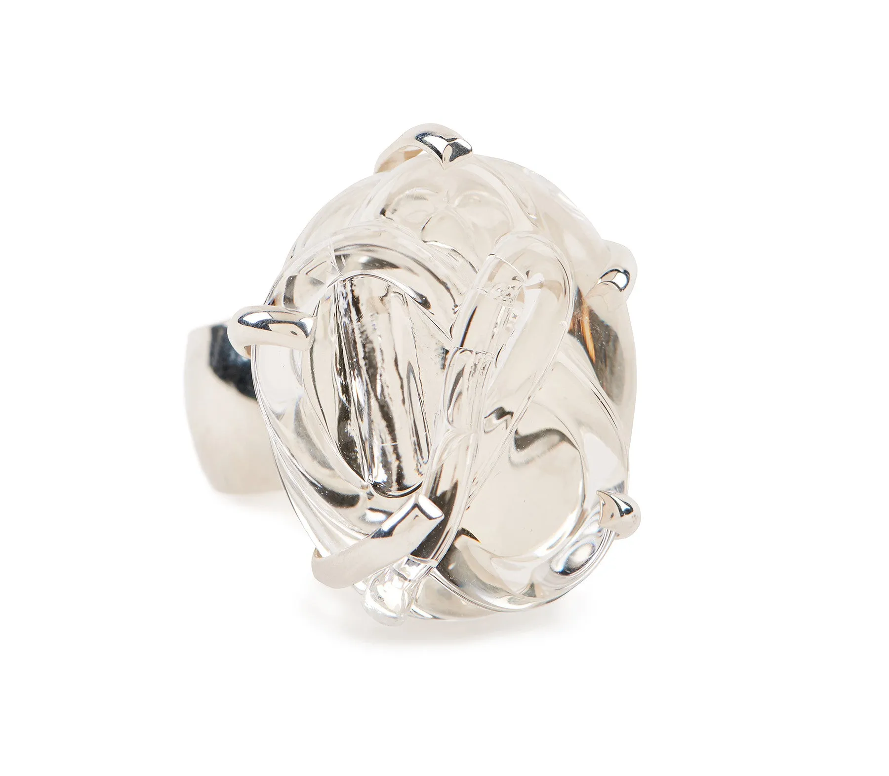 Glass Cocktail Rings, set in Silver or Vermeil