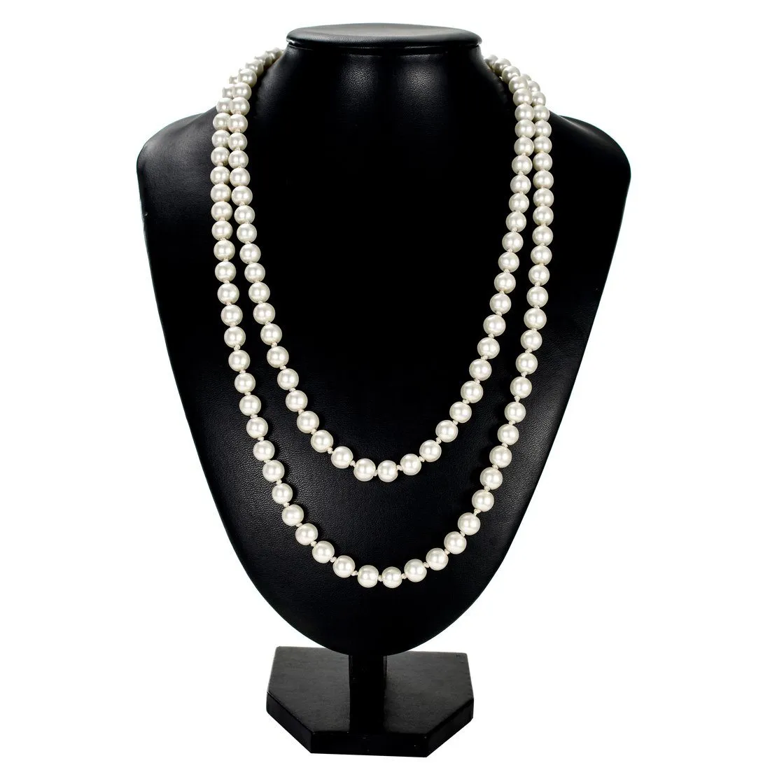 Great Gatsby Faux Pearl Pendant Necklace 1920s Jewelry|JaosWish