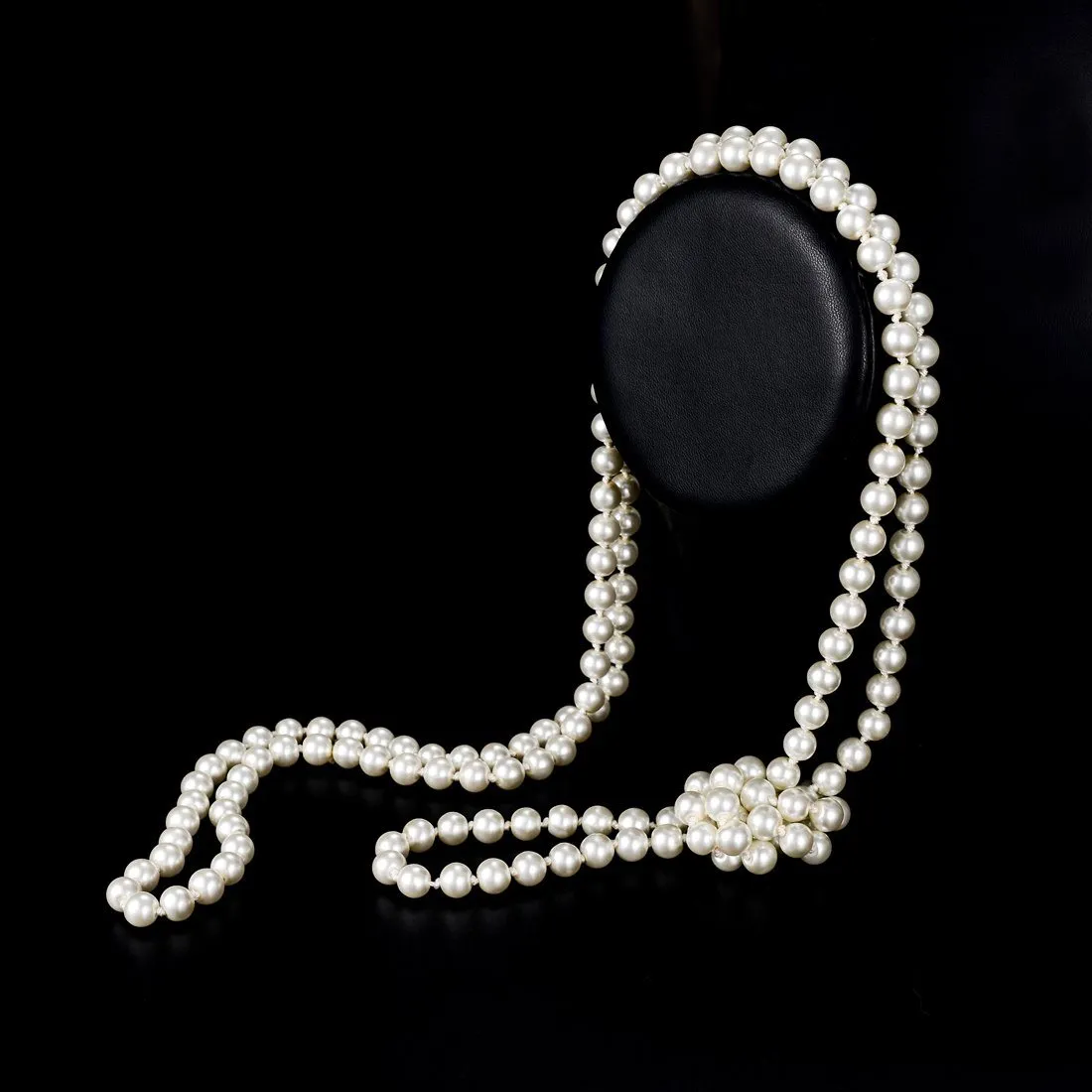 Great Gatsby Faux Pearl Pendant Necklace 1920s Jewelry|JaosWish