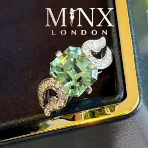 Green Diamond Ring | Green Amethyst Ring