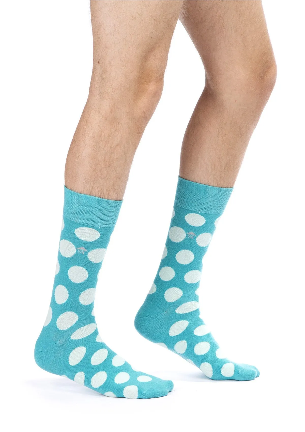 Green Dots Design Men Socks
