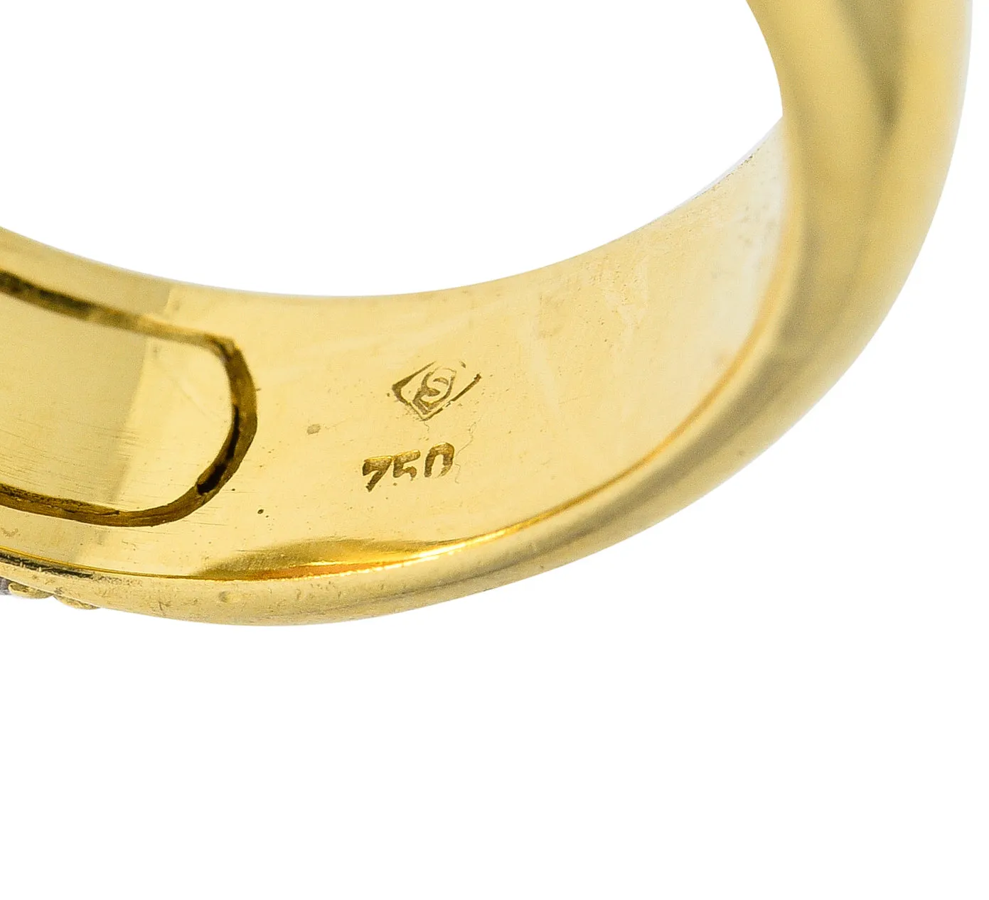 H. Stern 26.03 CTW Imperial Topaz Diamond 18 Karat Yellow Gold Cocktail Ring