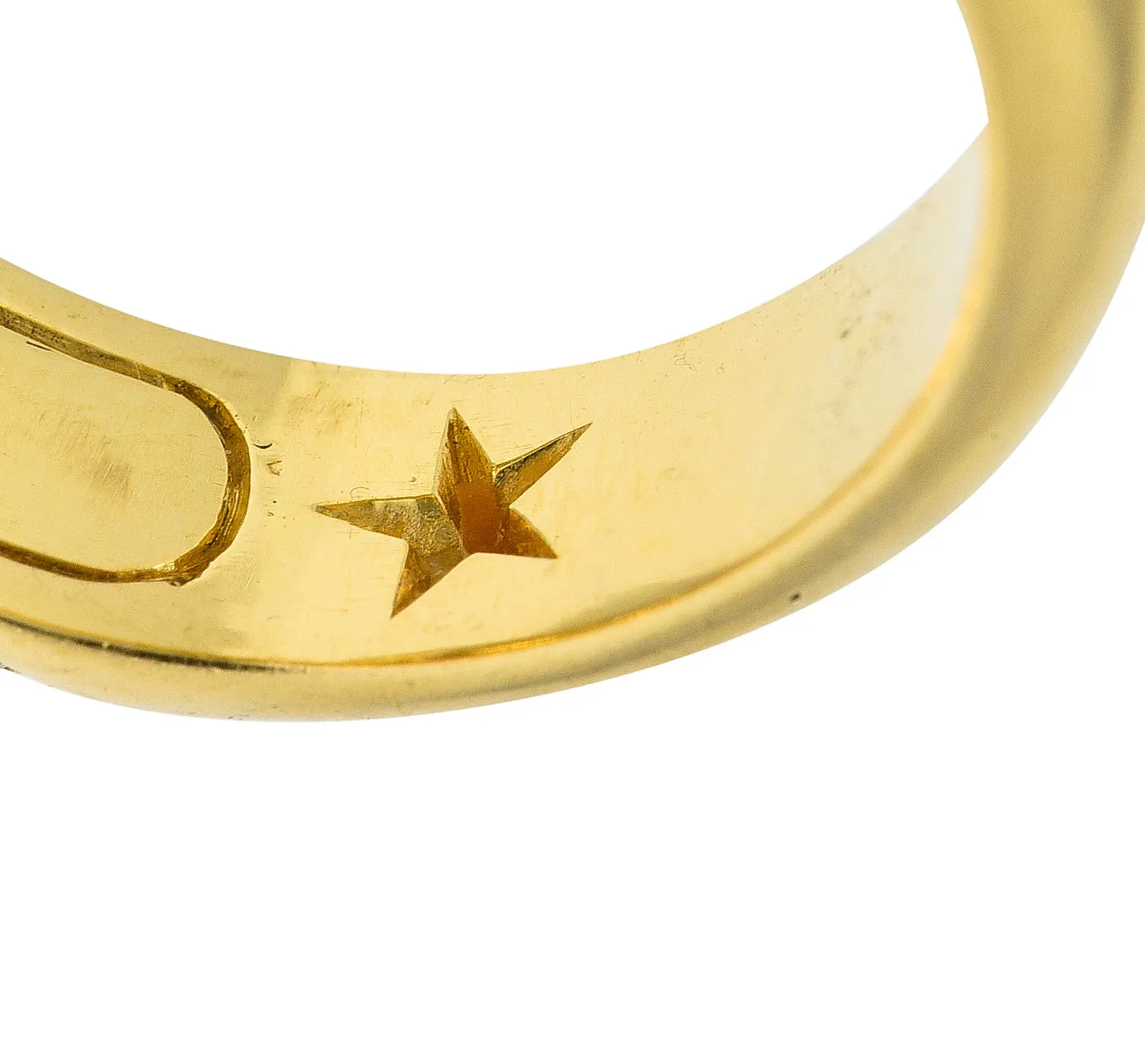 H. Stern 26.03 CTW Imperial Topaz Diamond 18 Karat Yellow Gold Cocktail Ring