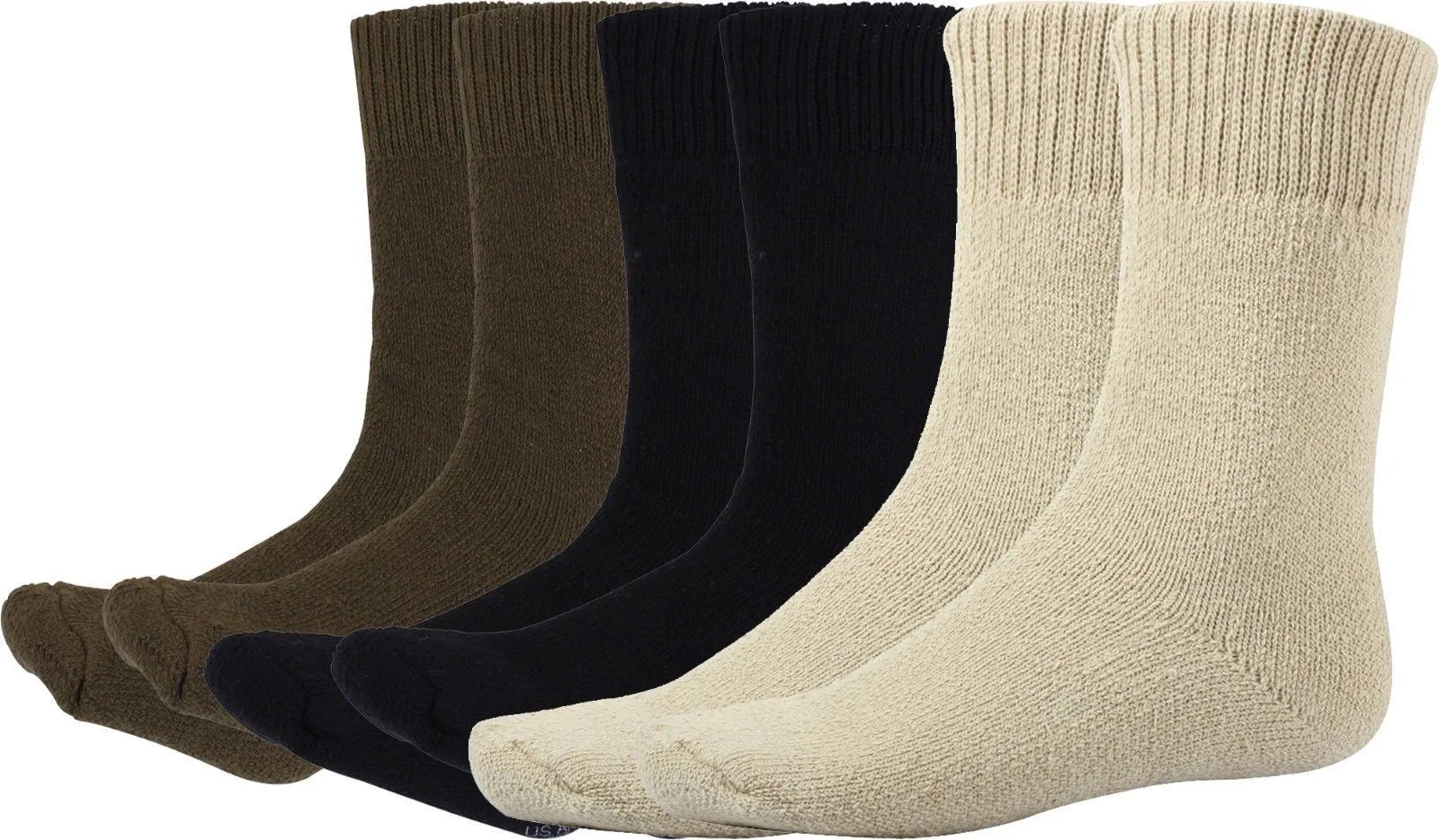 Heavyweight Thermal Boot Socks – Thick Cold Weather Military Issue Winter Socks, US Made