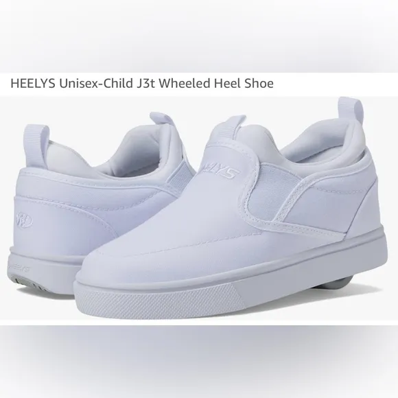 Heelys Unisex-Child J3t Wheeled Heel Shoe - White