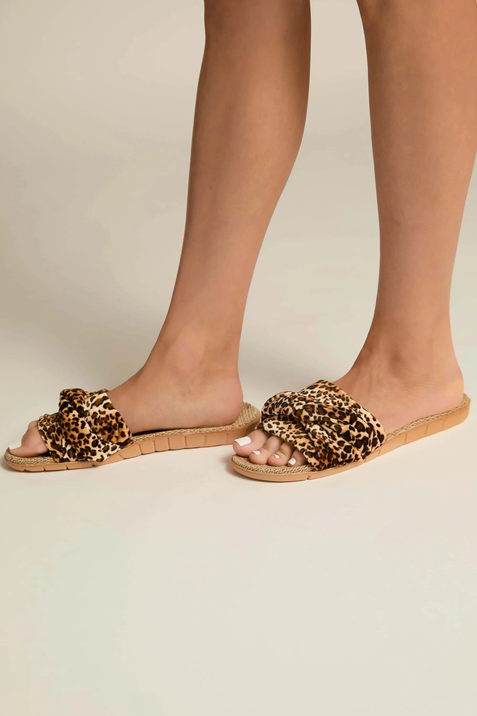 Hemp Slides Leopard Print