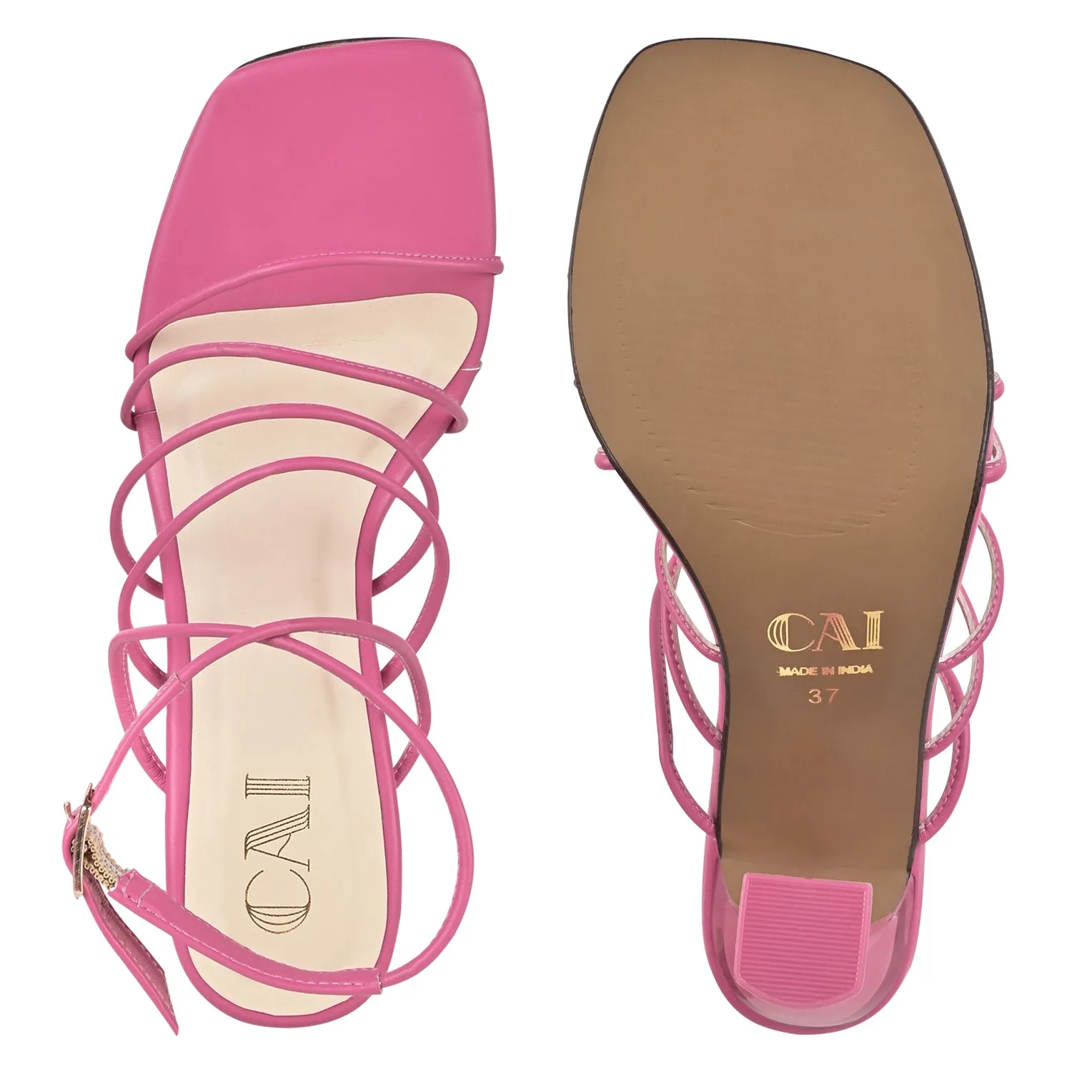 Hot Pink Strappy Heels