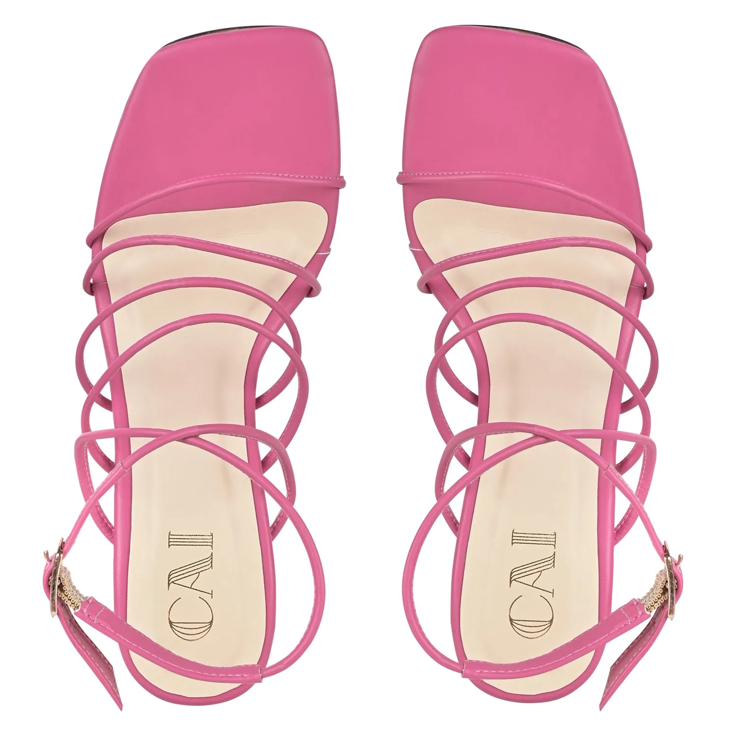 Hot Pink Strappy Heels