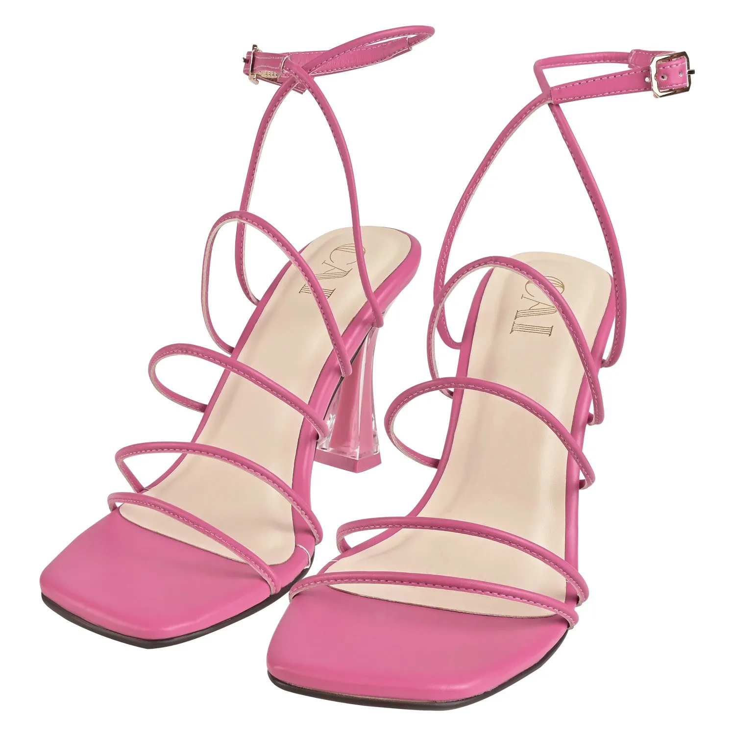 Hot Pink Strappy Heels