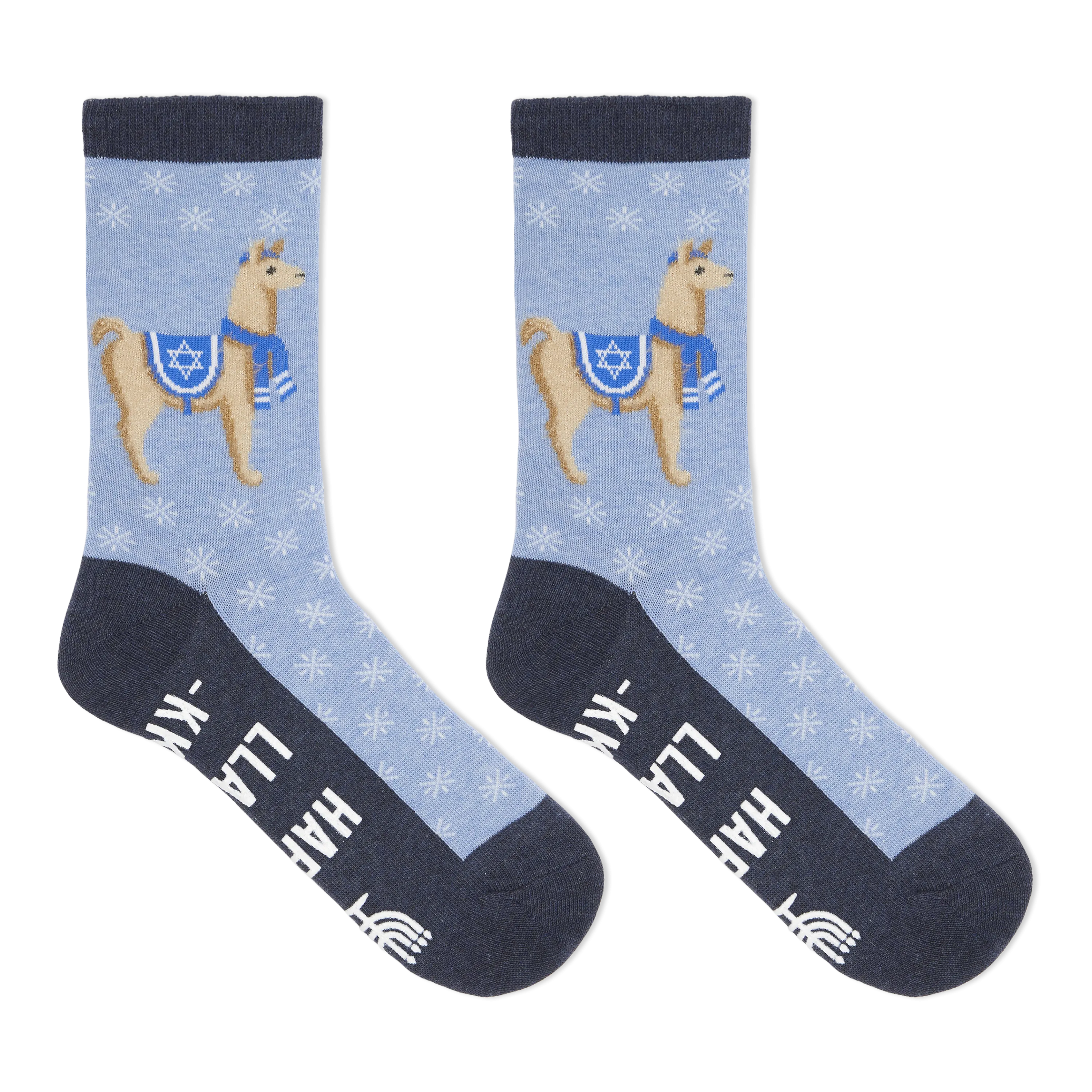 HOTSOX Women's Happy Llamakkah Crew Socks