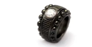 Ice jewelry- black bikers ring