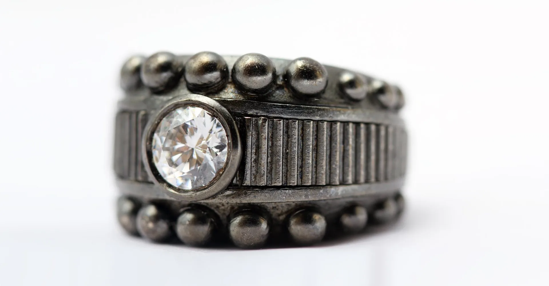 Ice jewelry- black bikers ring