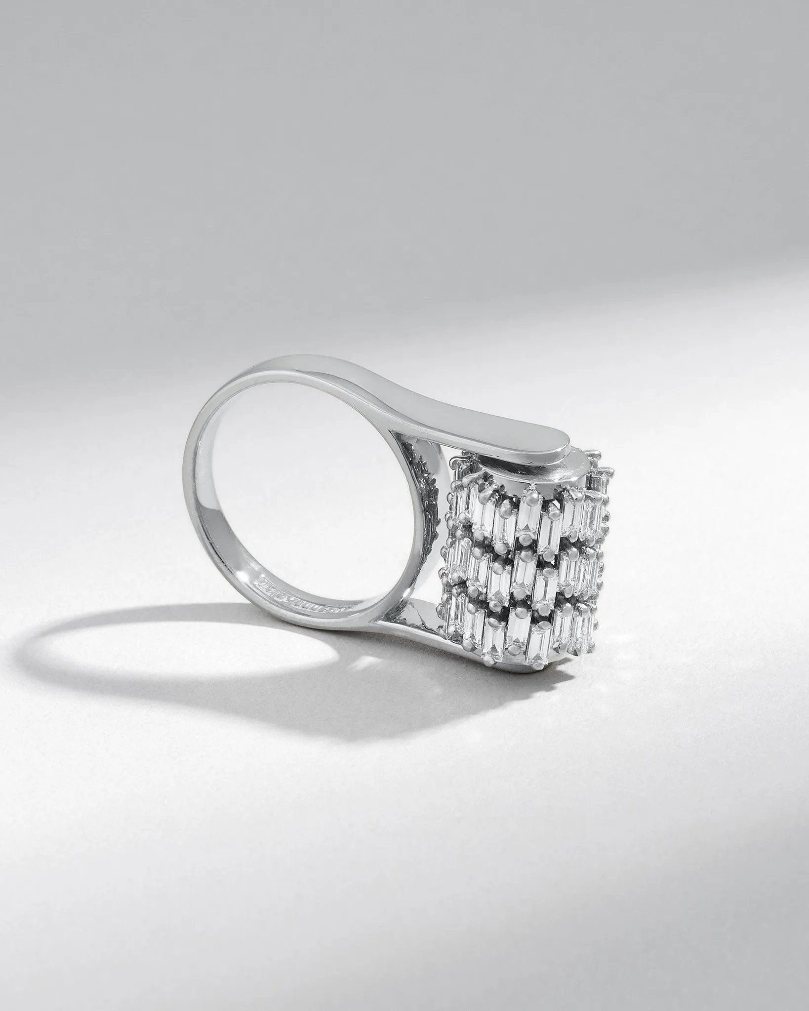 Infinite Triple Row Diamond Spinner Ring