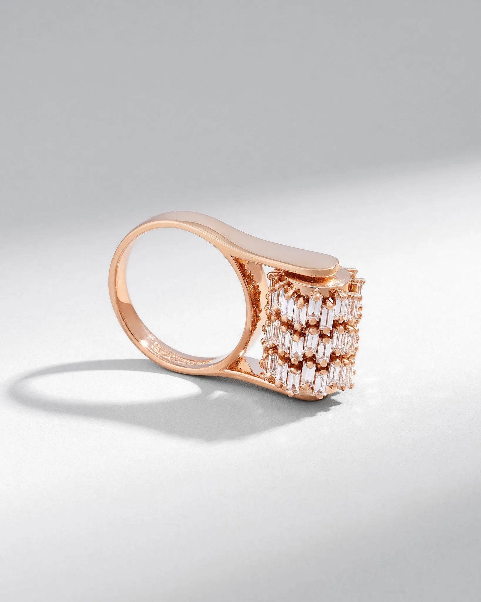 Infinite Triple Row Diamond Spinner Ring