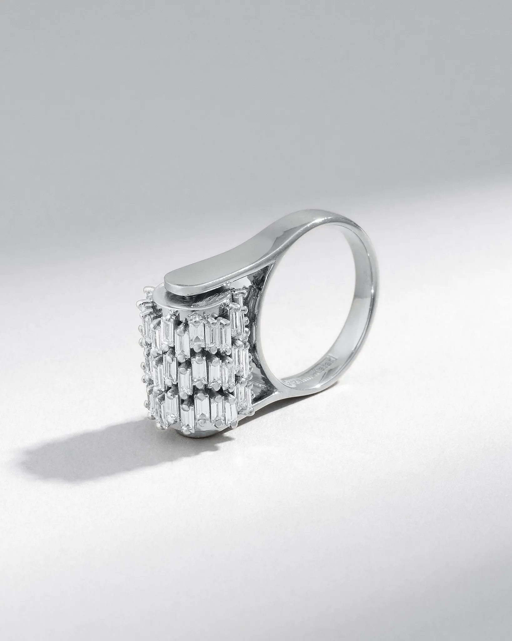 Infinite Triple Row Diamond Spinner Ring