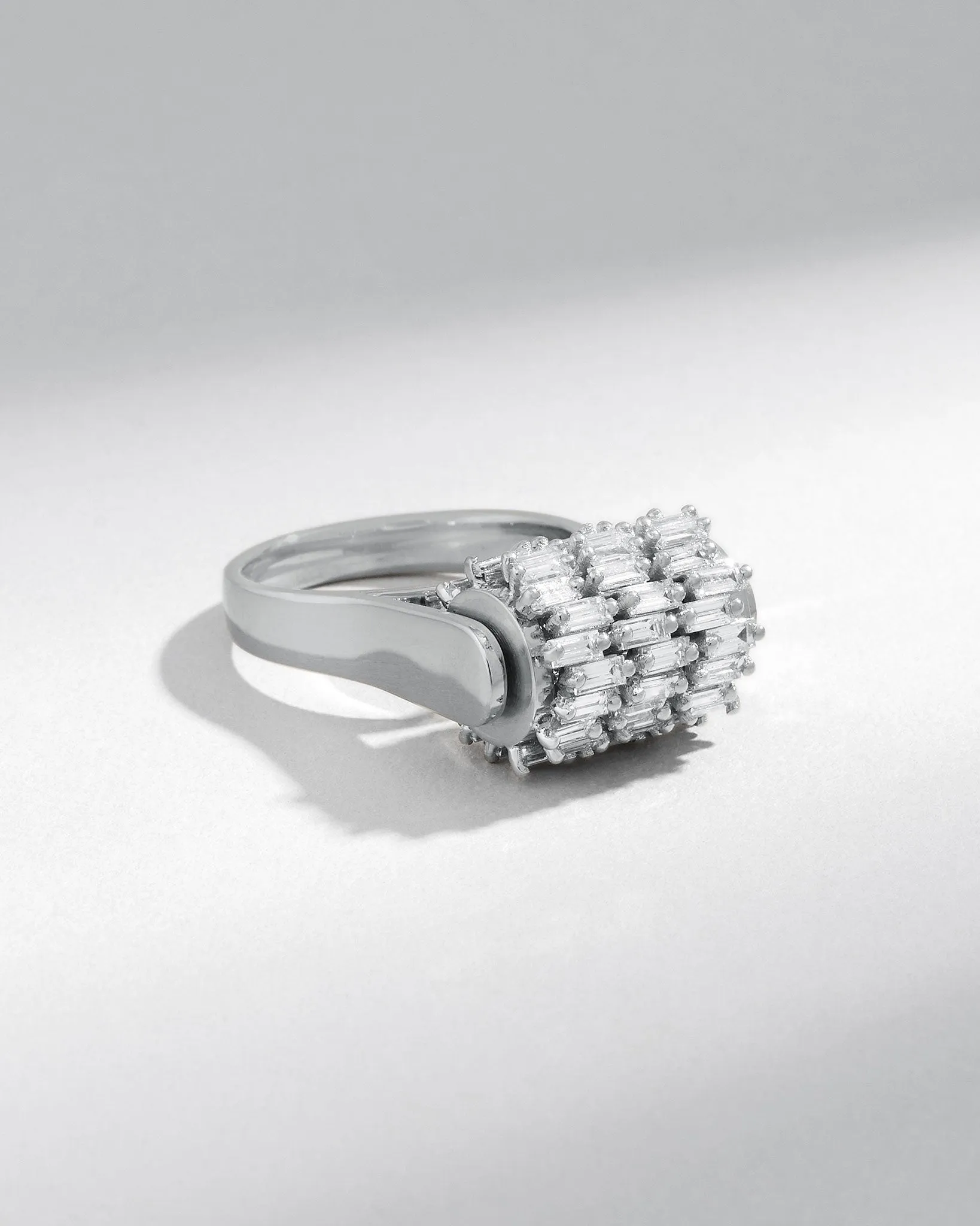 Infinite Triple Row Diamond Spinner Ring