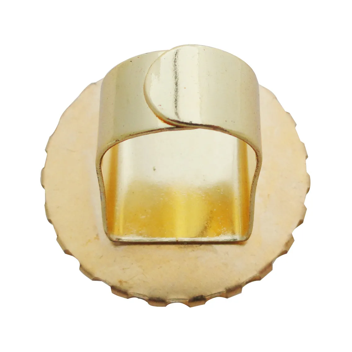 Iridescent glass cocktail ring