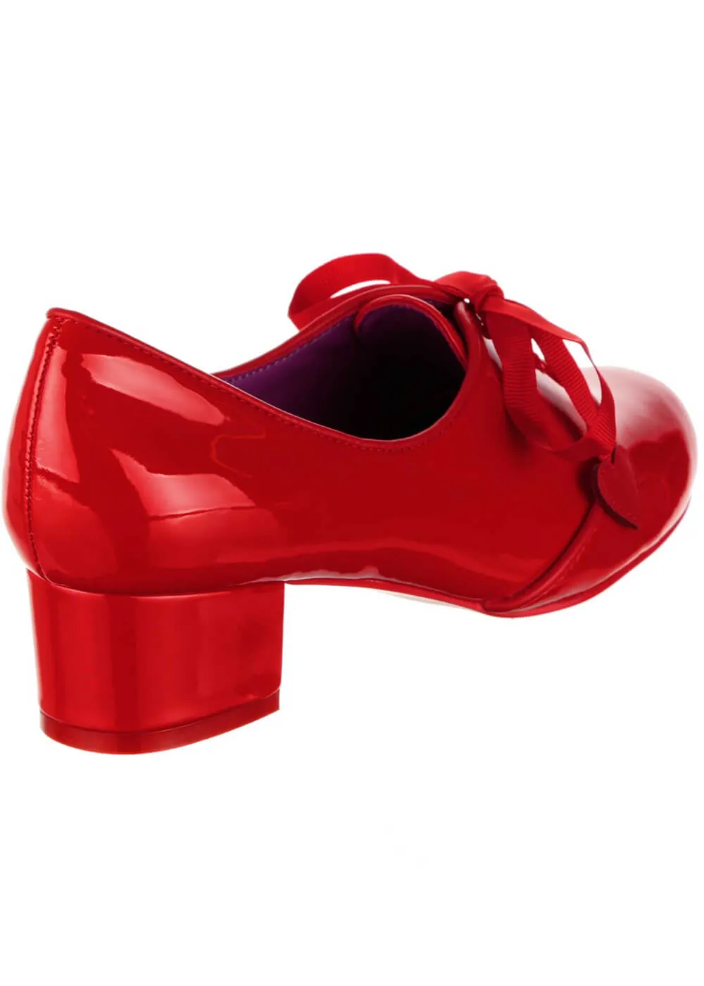 Irregular Choice Bed of Roses Dear Dolly Patent Pumps Red