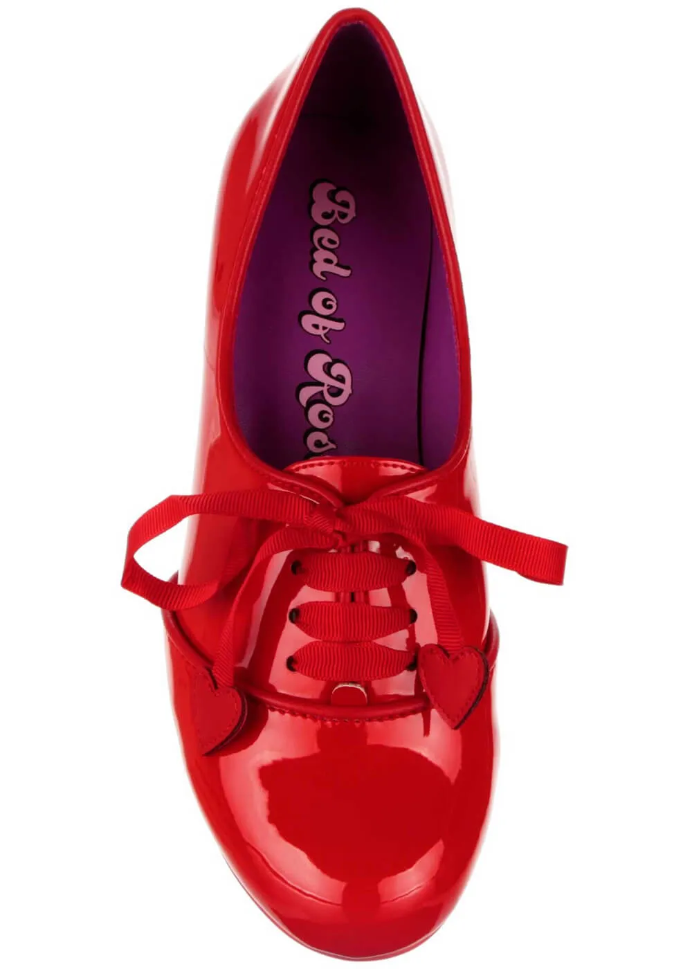 Irregular Choice Bed of Roses Dear Dolly Patent Pumps Red