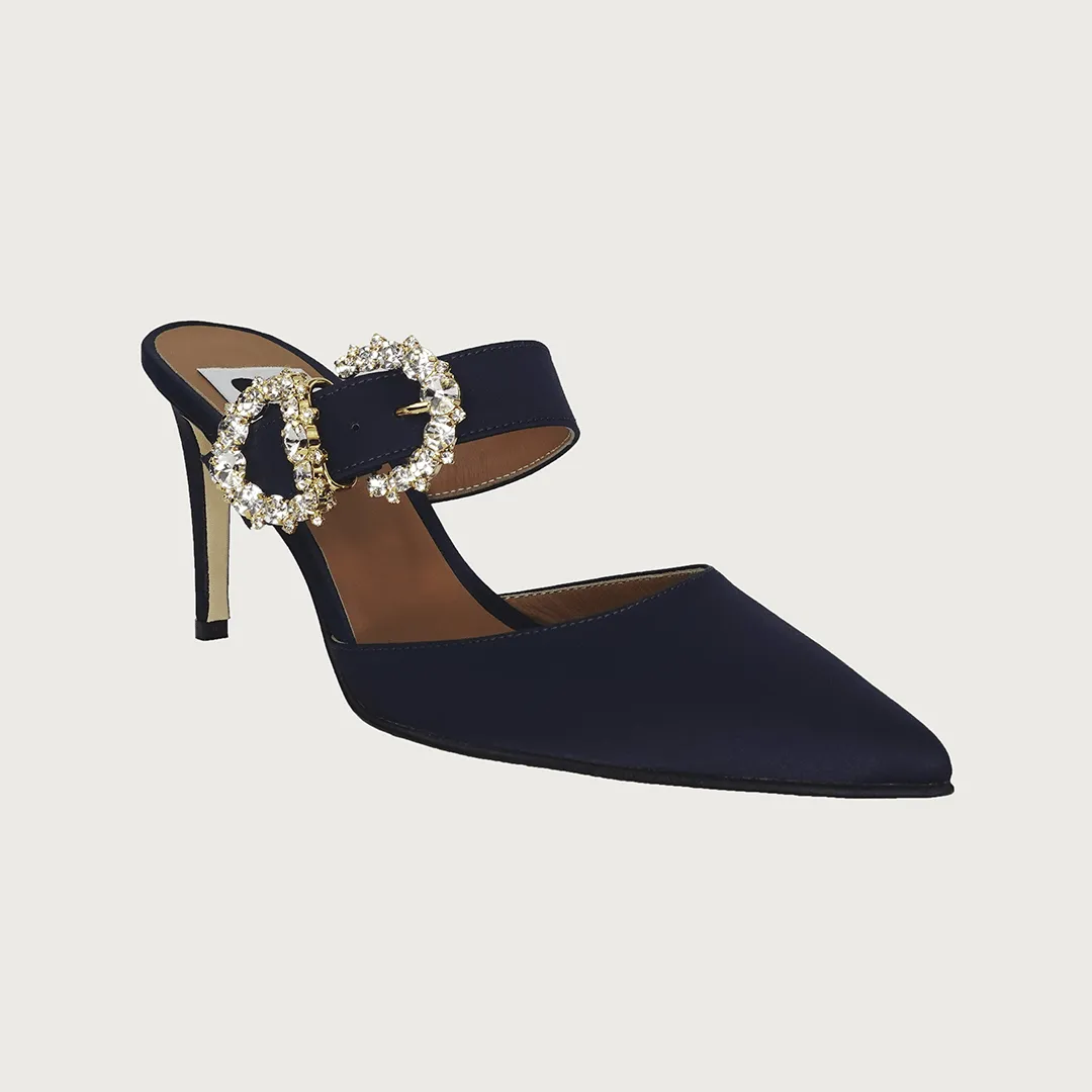 Iside Navy Satin Jewel