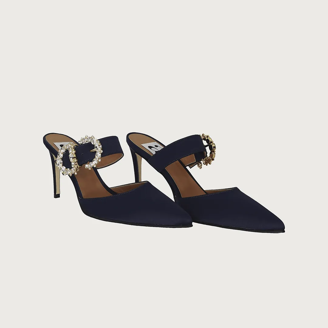 Iside Navy Satin Jewel
