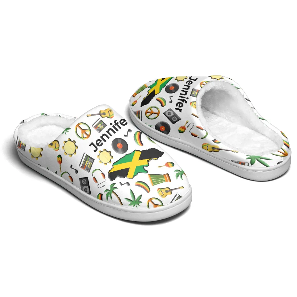 Jamaica Customized Slippers With Jamaican Flag And Symbols