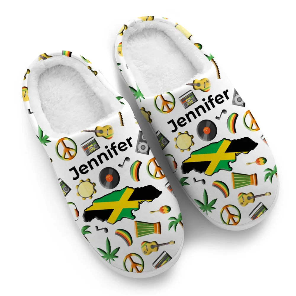Jamaica Customized Slippers With Jamaican Flag And Symbols