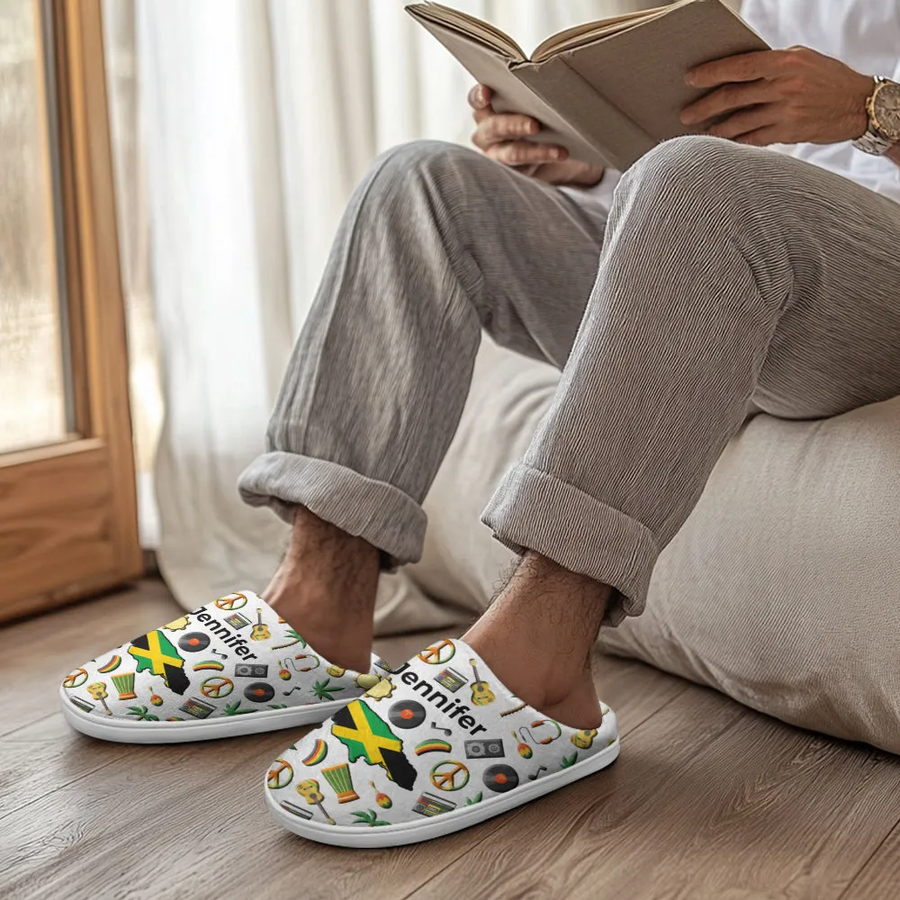 Jamaica Customized Slippers With Jamaican Flag And Symbols