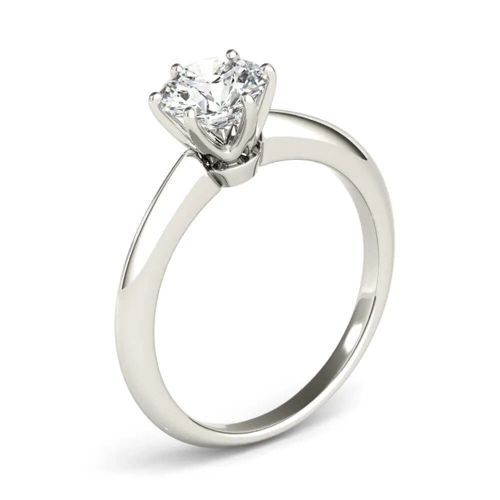 JewelMore 0.5 Carat to  2 Carat Certified 14K White Diamond Engagement Ring for women ( G-H Color, VS-SI1 Clarity)
