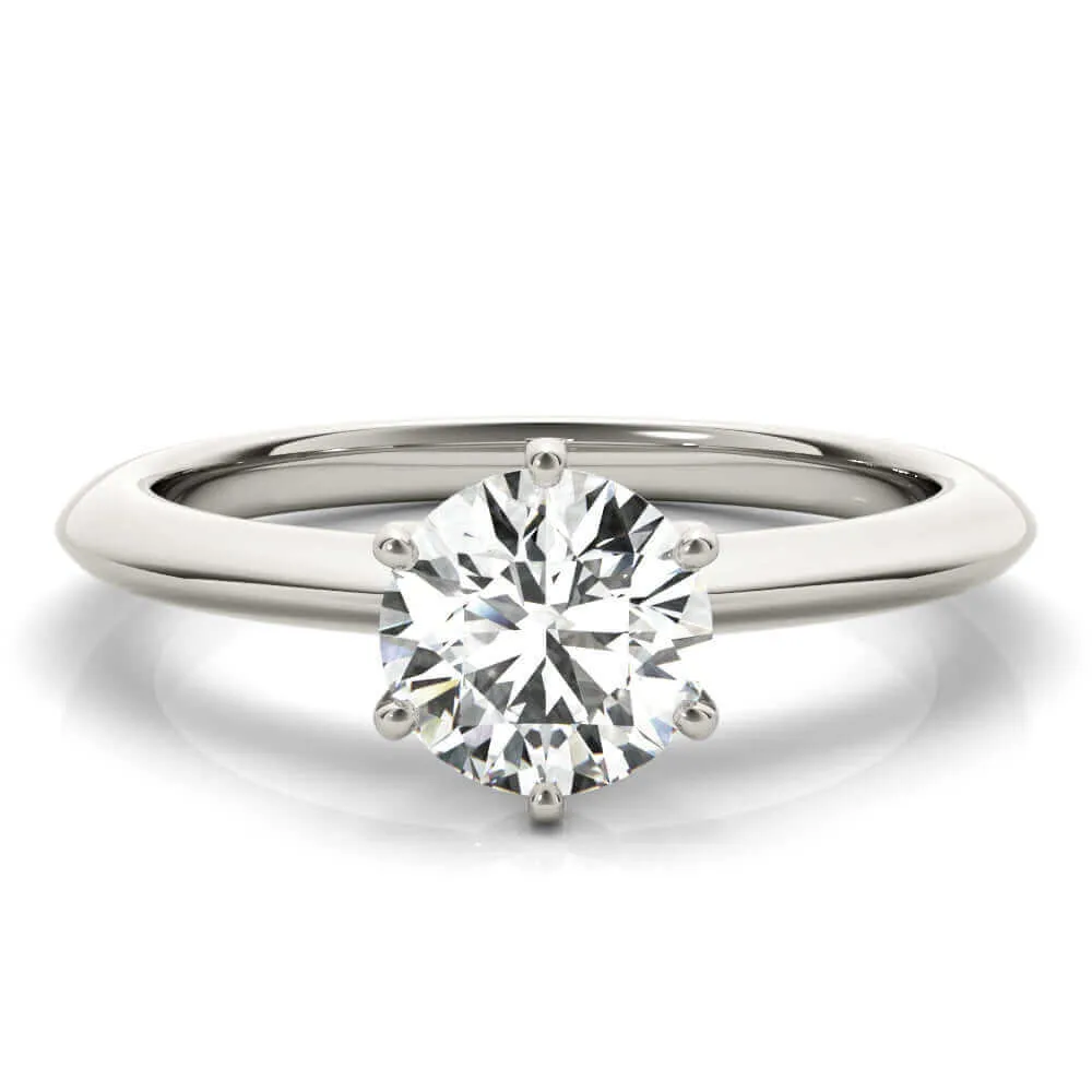 JewelMore 0.5 Carat to  2 Carat Certified 14K White Diamond Engagement Ring for women ( G-H Color, VS-SI1 Clarity)