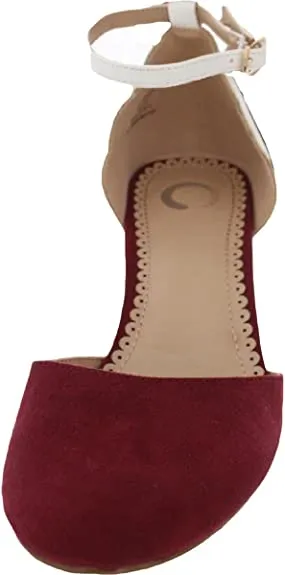 Journee Collection Womens Chandra Pump Wine, 6 Womens US