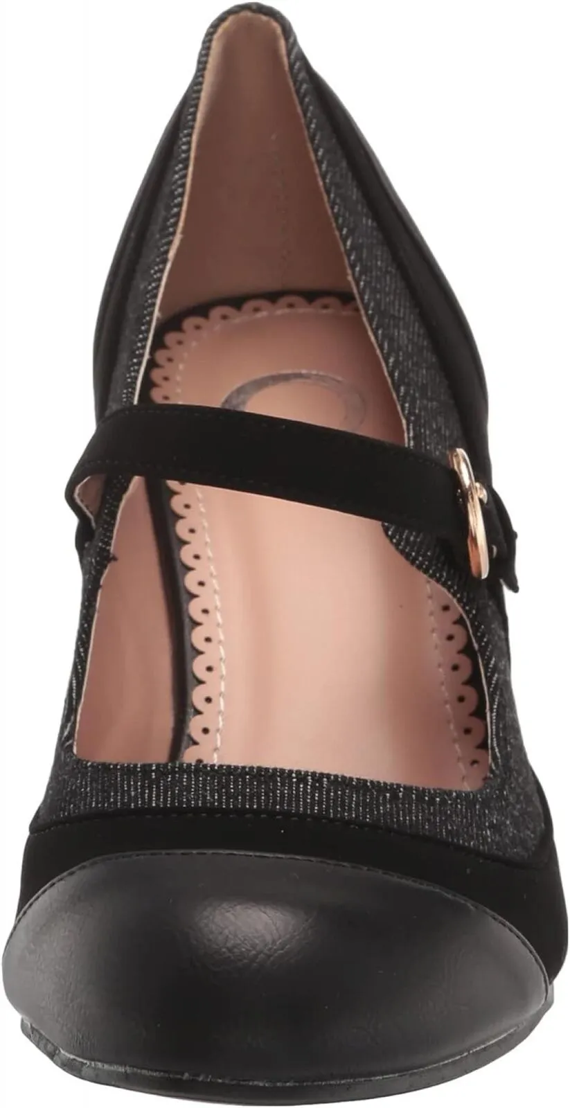 Journee Collection Womens Siri Pump Heels Shoes SIRI-PUMP Black 7M