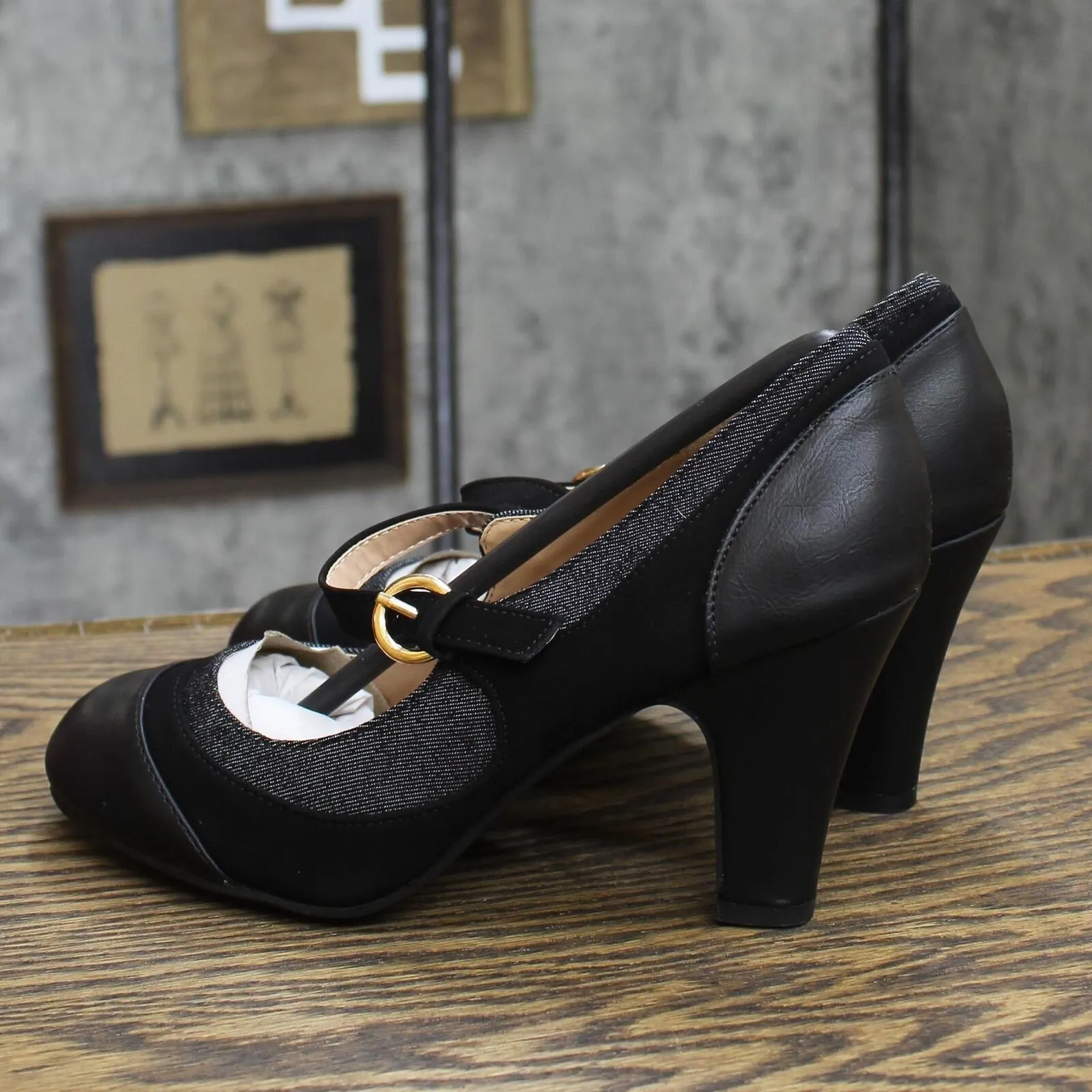 Journee Collection Womens Siri Pump Heels Shoes SIRI-PUMP Black 7M