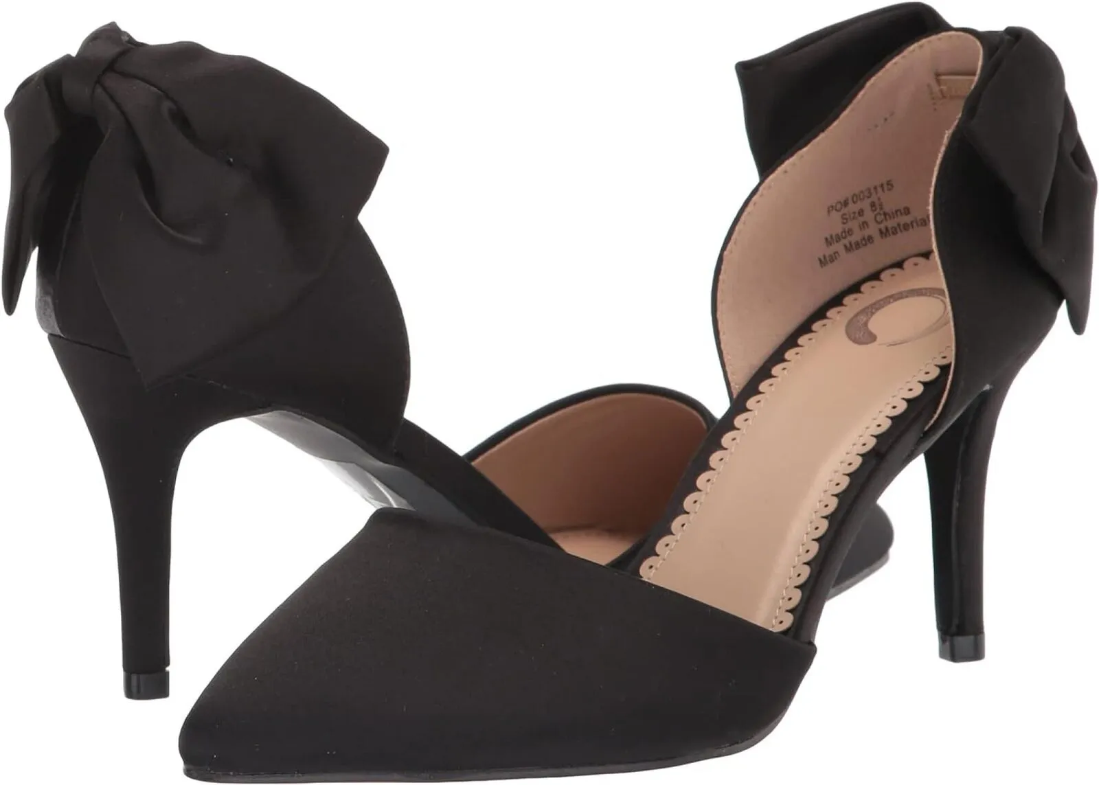 Journee Collection Women's TANZI Pump Heels Shoes TANZI-PUMP Black 8.5M