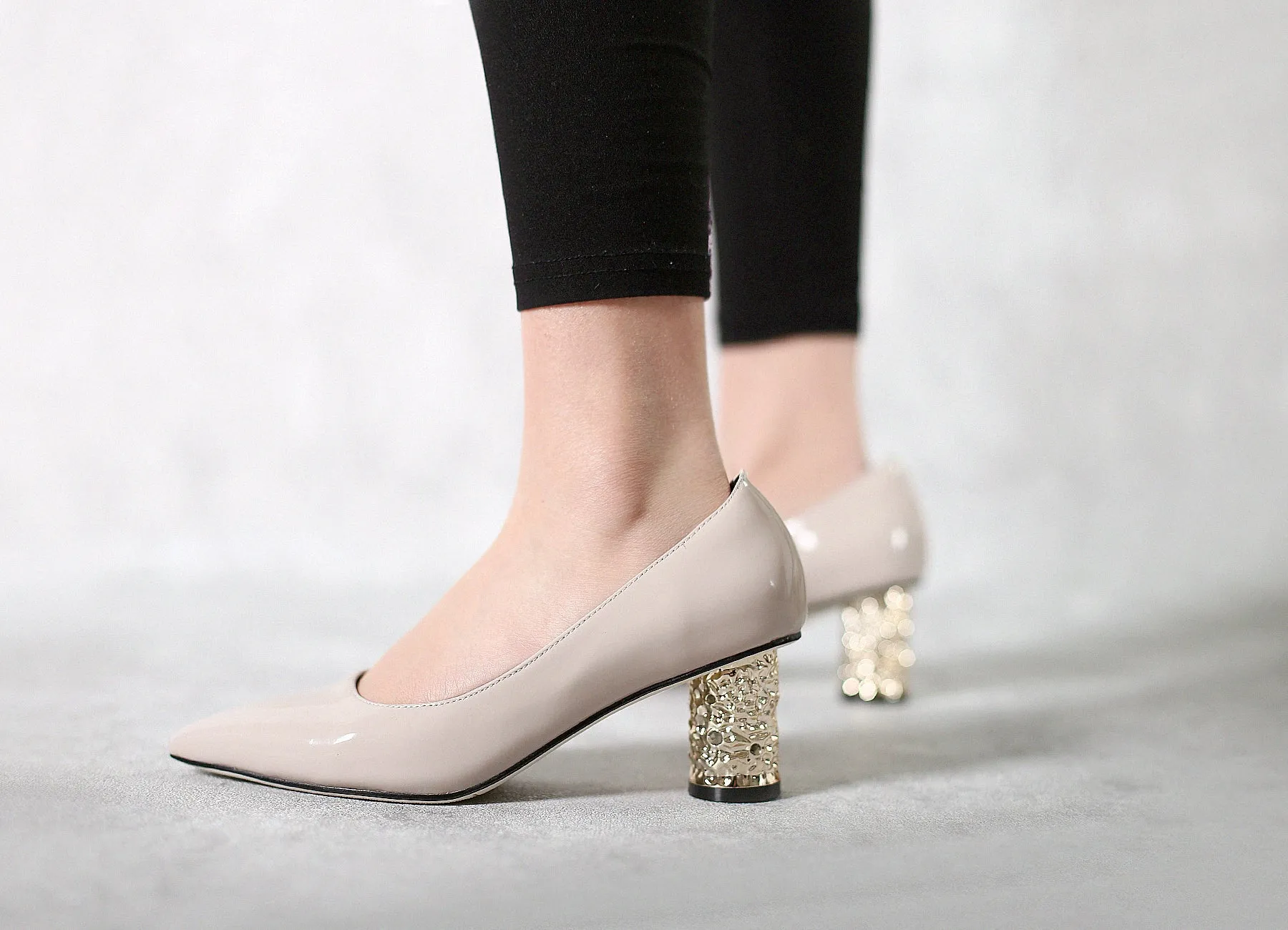 Jr Classic Embellished Heel Pump