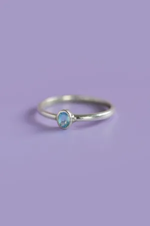 Julia Blue Topaz Silver Ring