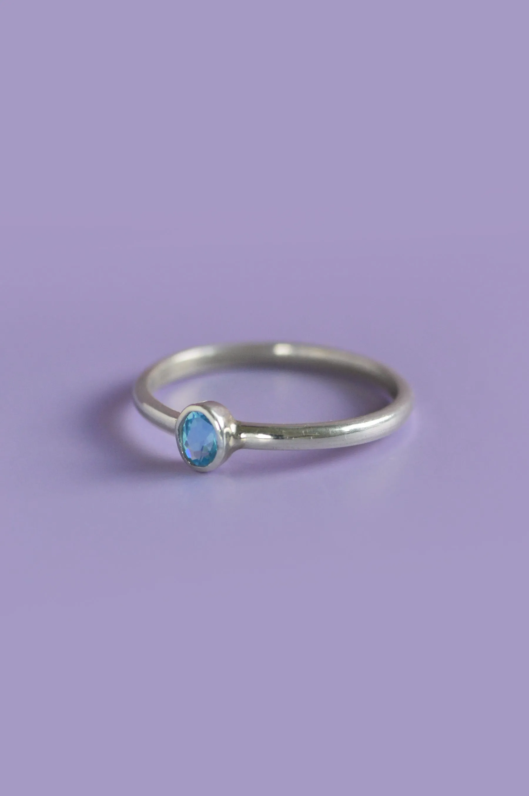Julia Blue Topaz Silver Ring