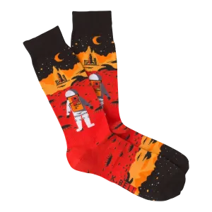 K.Bell Men's Red Planet Crew Sock