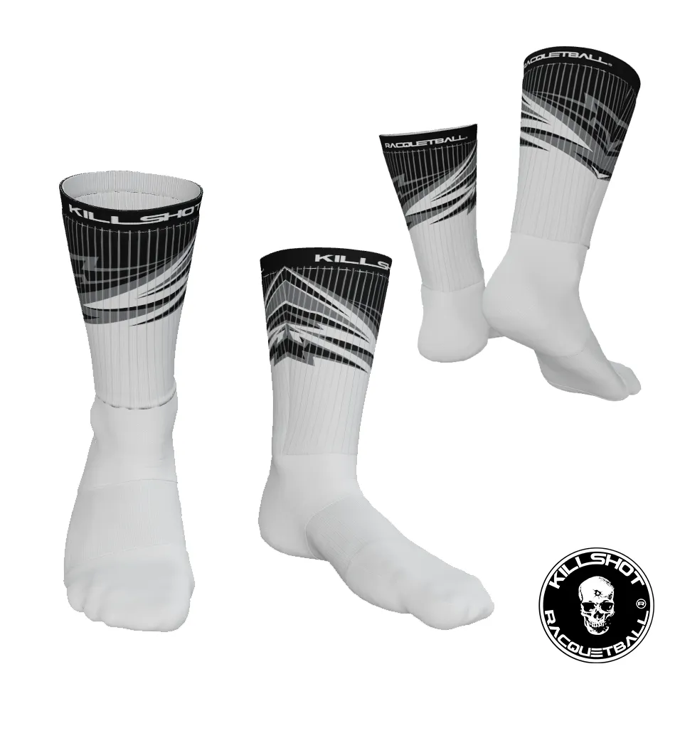 Killshot Racquetball | Socks | Ninja Black and White