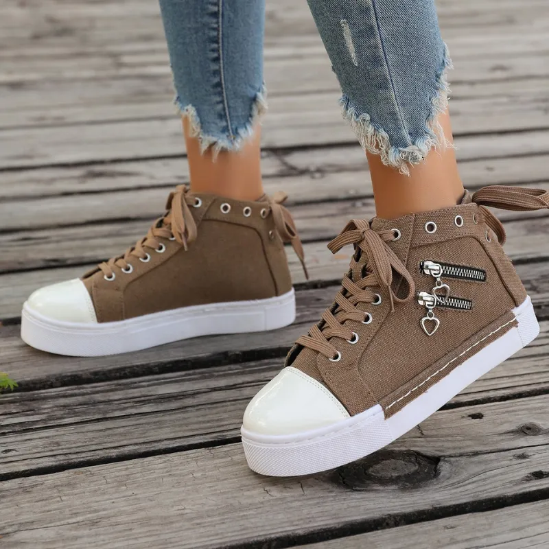 Kim™ | Orthopedic High Sneakers with Denim 1 1 FREE