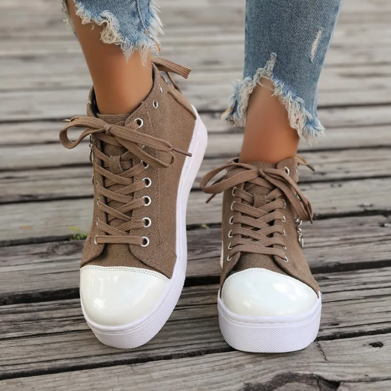 Kim™ | Orthopedic High Sneakers with Denim 1 1 FREE