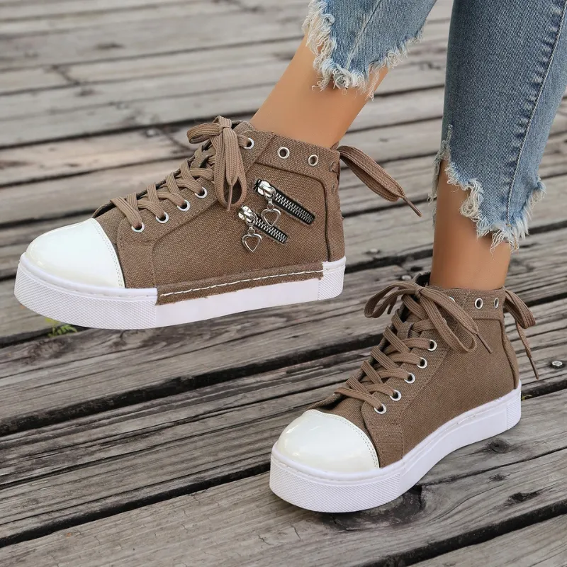 Kim™ | Orthopedic High Sneakers with Denim 1 1 FREE