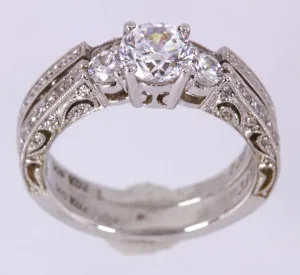 Ladies' Diamond Engagement Ring with Matching Band