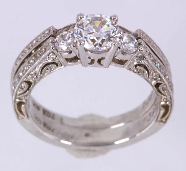 Ladies' Diamond Engagement Ring with Matching Band