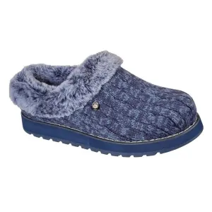 Ladies Skechers Keepsakes Ice Angel Blue Faux Fur Wedge Slippers 31204/NVBL