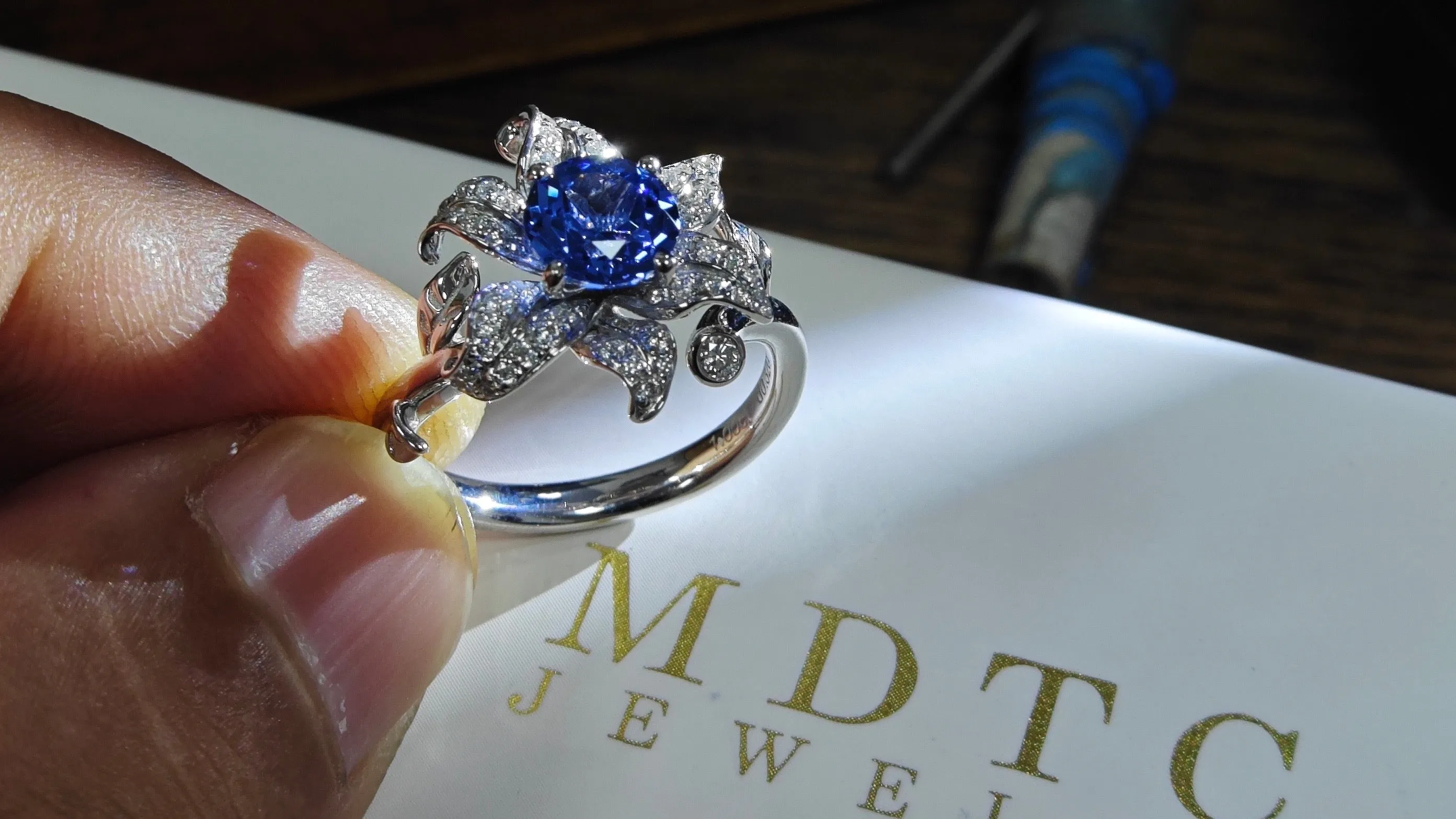 LILY |  Blue Sapphire Engagement Ring