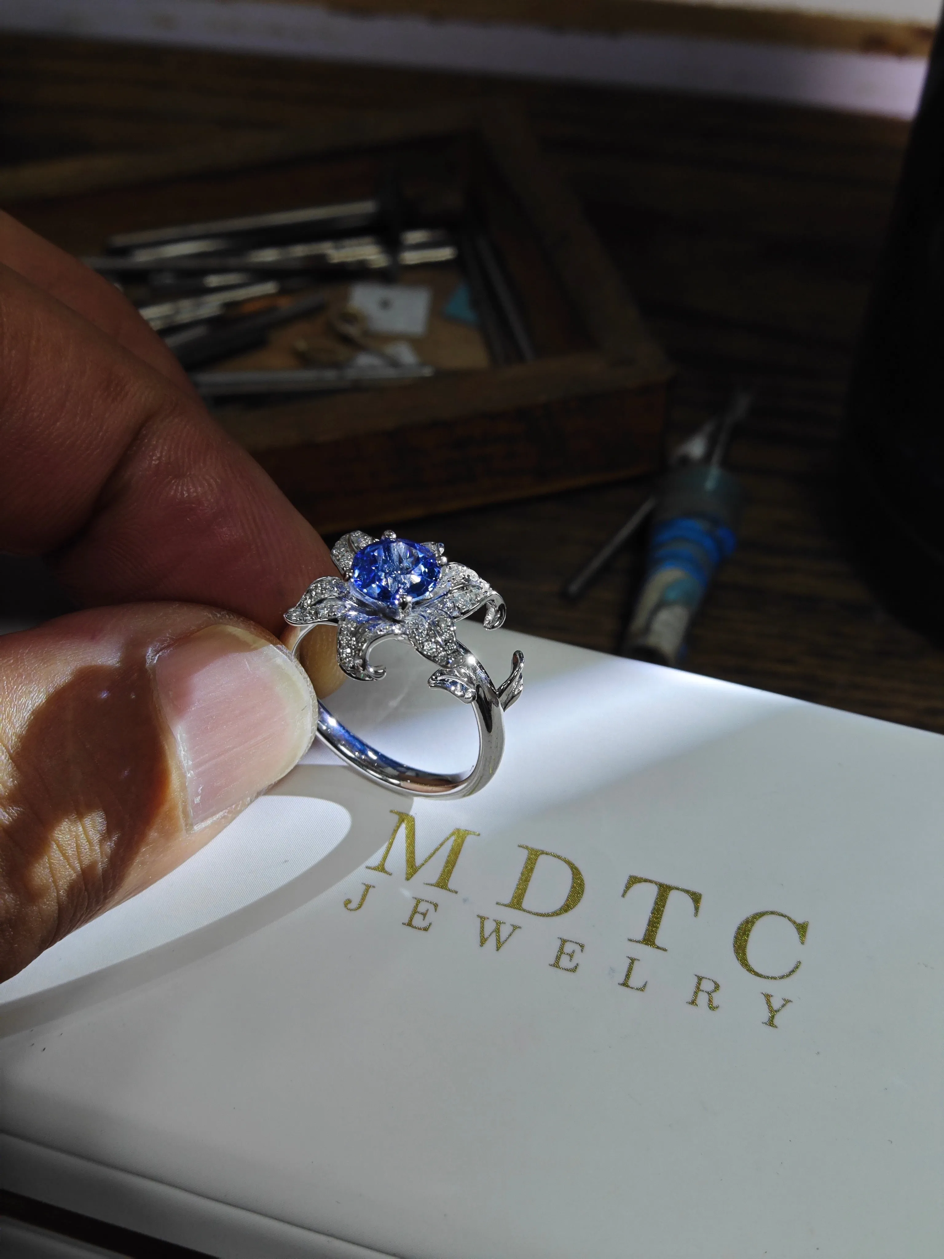 LILY |  Blue Sapphire Engagement Ring