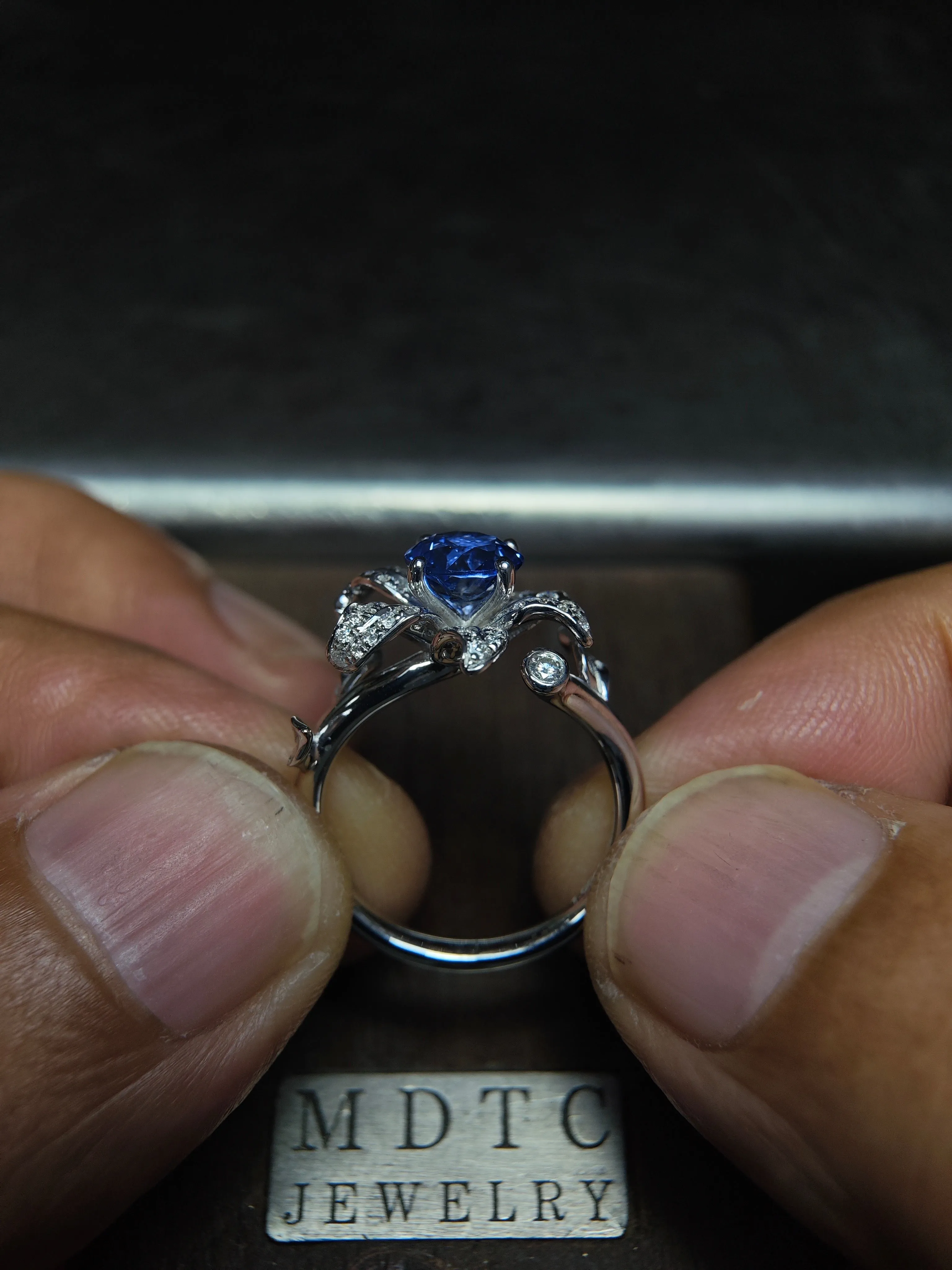 LILY |  Blue Sapphire Engagement Ring